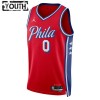 Dres Philadelphia 76ers Tyrese Maxey 0 Jordan 2022-23 Statement Edition Crvena Swingman - Dječji